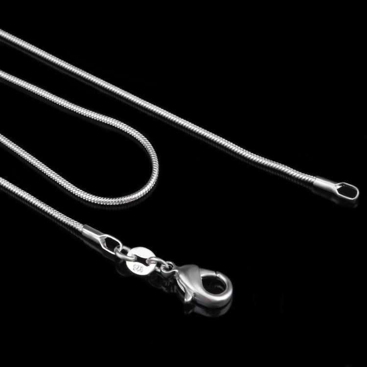 1MM 개성 패션 은도금 스네이크 본 체인(은 길이:36인치), 길이:36인치