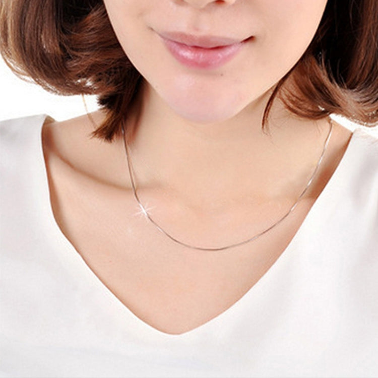 2MM 개성 패션 은도금 스네이크 본 체인(은 길이:18인치), 길이:18인치