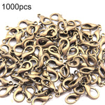 1000개 12mm DIY 쥬얼리 액세서리 고품질 합금 랍스터 클로, 1000개