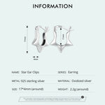 SCE1615 스털링 실버 S925 심플 다용도 별 귀걸이, SCE1615