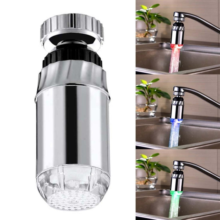 SDF-B2 1 LED ABS 온도 센서 RGB LED 수도꼭지 조명 물빛 샤워기, 크기: 78 x 28mm, 인터페이스: 22mm (실버), SDF-B2