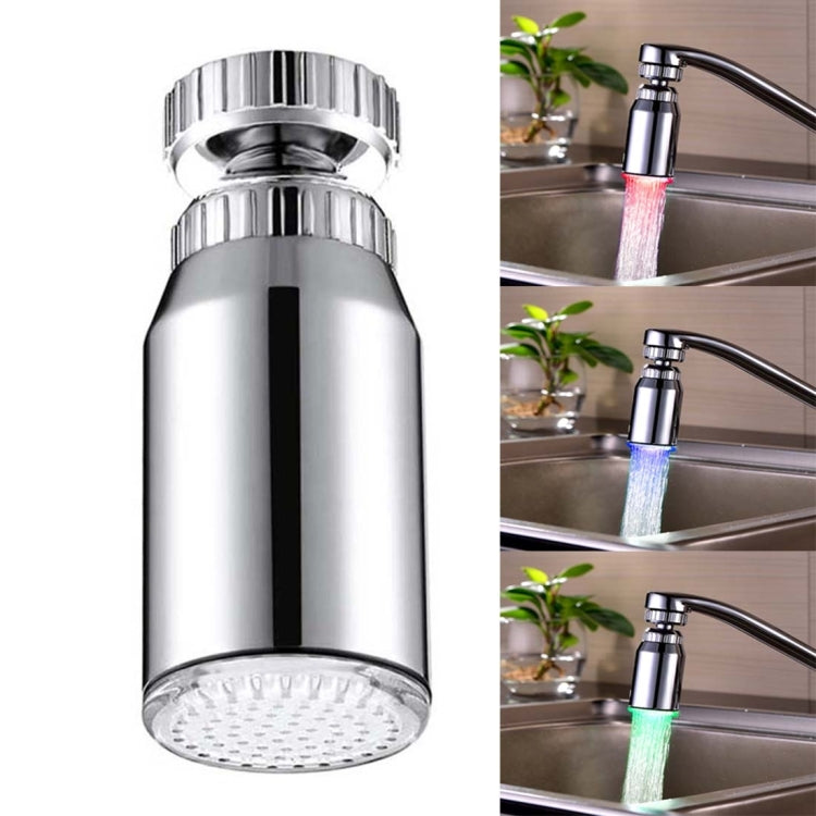 SDF2-B13 1 LED 온도 센서 RGB LED 수도꼭지 조명 워터 글로우 샤워, 크기: 78 x 30mm, 인터페이스: 22mm (실버), SDF2-B13
