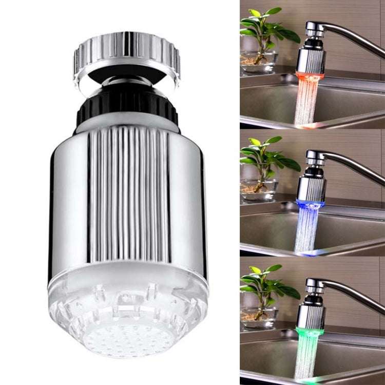 SDF-B5 1 LED ABS 온도 센서 RGB LED 수도꼭지 조명 워터 글로우 샤워, 크기: 75 x 37mm, 인터페이스: 22mm (실버), SDF-B5