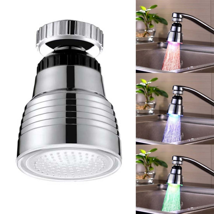 SDF-B10 1 LED ABS 온도 센서 RGB LED 수도꼭지 조명 워터 글로우 샤워, 크기: 58 x 38mm, 인터페이스: 22mm (실버), SDF-B10
