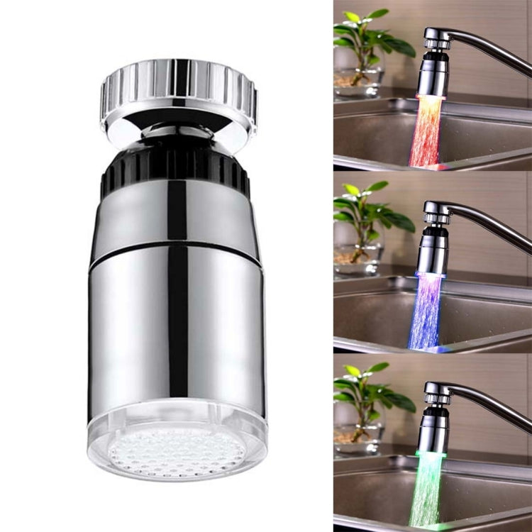 SDF-B9 1 LED ABS 온도 센서 3색 LED 수도꼭지 조명 워터 글로우 샤워, 크기: 58 x 28mm, 인터페이스: 22mm (실버), SDF-B9 3색