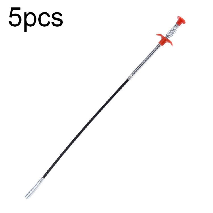 5개 다기능 4발 갈고리 구부러지는 호스 하수구 청소, 규격: 300cm, 5개 300cm
