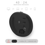 DELUX M618 미니 2.4G 무선 2400DPI USB 충전식 인체공학적 수직 마우스, M618 그레이