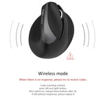 DELUX M618 미니 2.4G 무선 2400DPI USB 충전식 인체공학적 수직 마우스, M618 그레이
