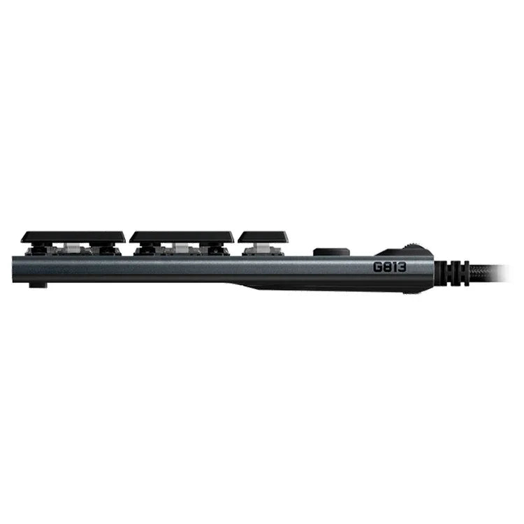 Logitech G813 RGB Mechanical Wired Gaming Keyboard (GL-Linear), Length: 1.8m, G813