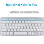 WB-8022 iPad, 삼성, 화웨이, 샤오미, 태블릿 PC 또는 스마트폰용 초슬림 무선 블루투스 키보드, 프랑스어 키, 프랑스어 키
