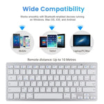 WB-8022 iPad, 삼성, 화웨이, 샤오미, 태블릿 PC 또는 스마트폰용 초슬림 무선 블루투스 키보드, 프랑스어 키, 프랑스어 키