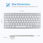 WB-8022 iPad, 삼성, 화웨이, 샤오미, 태블릿 PC 또는 스마트폰용 초슬림 무선 블루투스 키보드, 프랑스어 키, 프랑스어 키