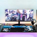 로지텍 G840 KDA 게이밍 키보드 마우스 패드 테이블 매트, 크기: 900x400x3mm