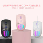 MKESPN SXS-838 Type-C 인터페이스 RGB 홀로우 유선 마우스, Type-C