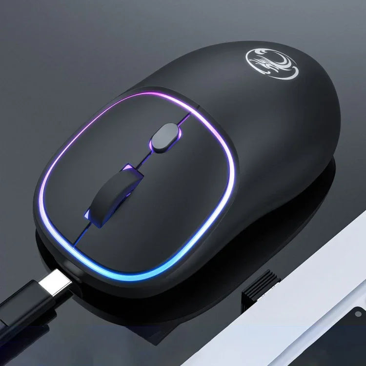 iMICE W-618 충전식 4버튼 1600 DPI 2.4GHz 무소음 무선 마우스 컴퓨터 PC 노트북용, W-618 2.4GHz