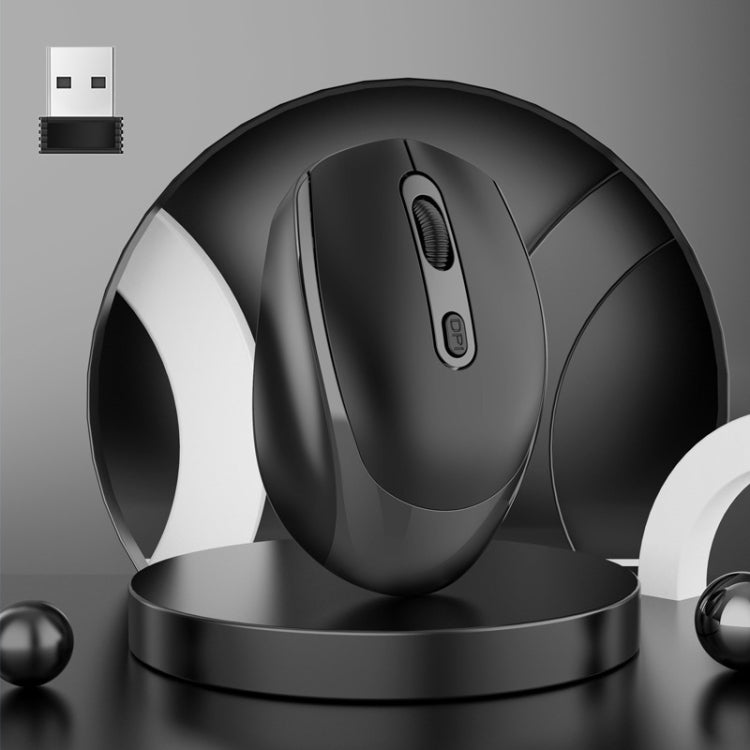 HXSJ M107 4버튼 1600 DPI 듀얼 모드 2.4GHz + 블루투스 5.1 무선 충전식 마우스, 배터리 버전