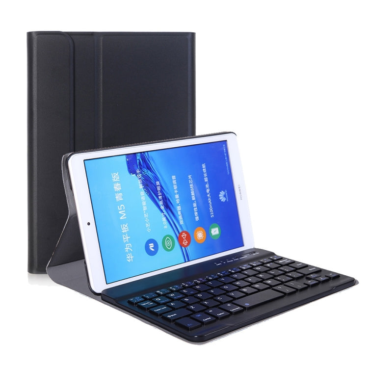 A0M5 분리형 블루투스 키보드 + 초박형 가로 플립 가죽 태블릿 케이스 Huawei MediaPad M5 및 Honor Tab 5 8인치용, 홀더 포함
