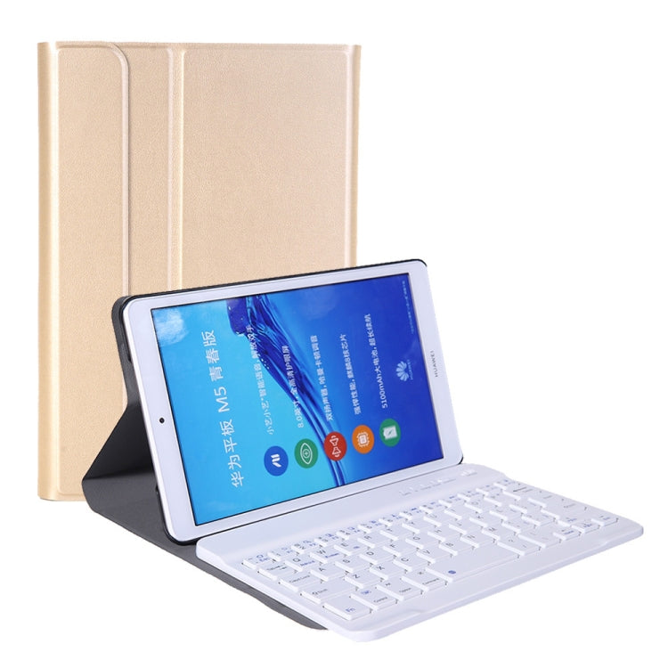A0M5 분리형 블루투스 키보드 + 초박형 가로 플립 가죽 태블릿 케이스 Huawei MediaPad M5 및 Honor Tab 5 8인치용, 홀더 포함