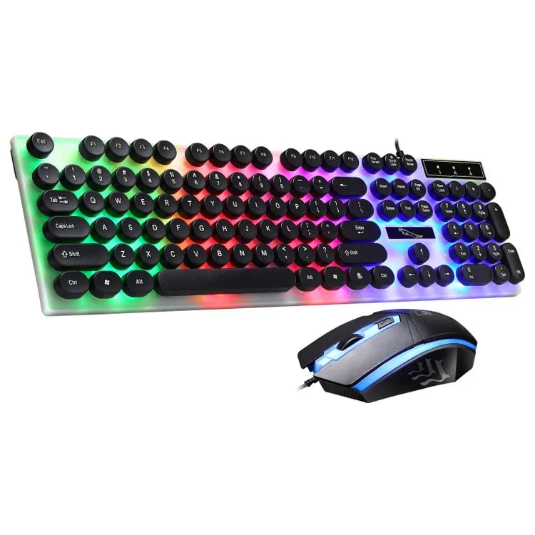 ZGB G21 발광 유선 키보드 + 마우스 세트, G21 (블랙)