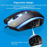 ZGB G21 Luminous Wired Keyboard + Mouse Set, G21 (Black)