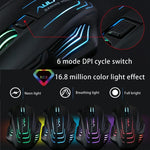 Aula Series Ghost Shark II Colourful Light 7D Optical Competitive USB Wired Game Mouse, Maximum Resolution of 4000 DPI, Ghost Shark II(B)