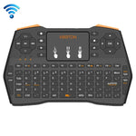 VIBOTON i8 Plus 업데이트 2.4GHz QWERT 미니 무선 키보드, 터치패드 포함, TV 박스, Mi 박스, 컴퓨터, 태블릿, 노트북, 프로젝터용(블랙), 무선 키보드