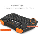 VIBOTON i8 Plus 업데이트 2.4GHz QWERT 미니 무선 키보드, 터치패드 포함, TV 박스, Mi 박스, 컴퓨터, 태블릿, 노트북, 프로젝터용(블랙), 무선 키보드