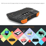 VIBOTON i8 Plus 업데이트 2.4GHz QWERT 미니 무선 키보드, 터치패드 포함, TV 박스, Mi 박스, 컴퓨터, 태블릿, 노트북, 프로젝터용(블랙), 무선 키보드