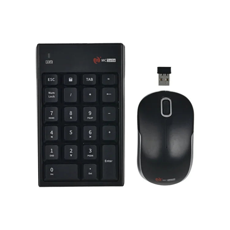 MC Saite MC-61CB 2.4GHz 무선 마우스 + 22키 숫자 패드 키보드 USB 리시버 세트 컴퓨터 PC 노트북용