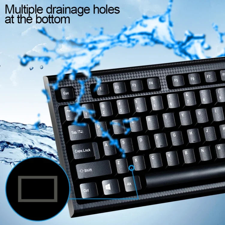 ZGB Q9 104키 USB 유선 그리드 텍스처 일반 게이밍 오피스 키보드
