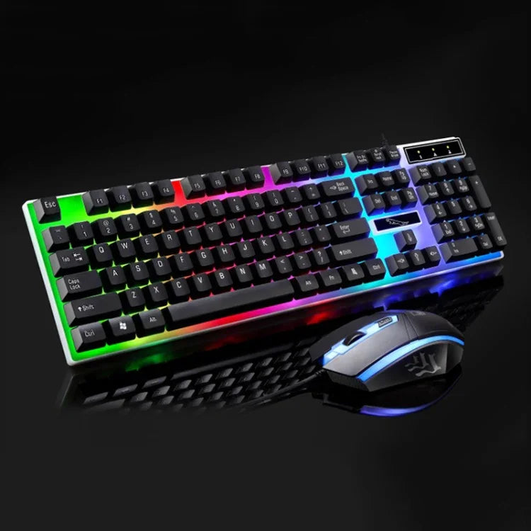 ZGB G21 1600 DPI 전문가용 유선 컬러 백라이트 기계식 느낌 서스펜션 키보드 + 광학 마우스 키트 노트북 PC용
