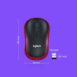 로지텍 M186 무선 마우스 오피스 절전 USB 노트북 데스크탑 컴퓨터 범용