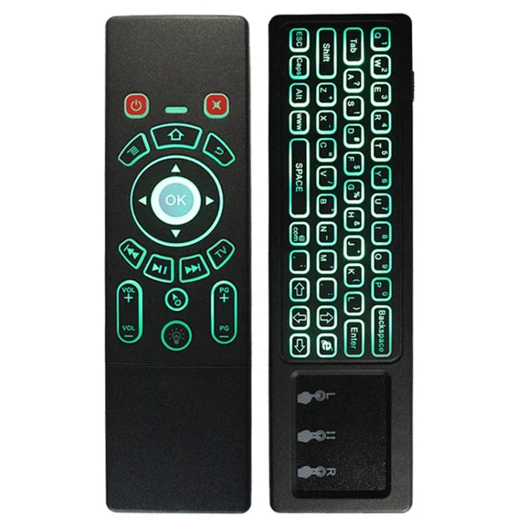 T6 컬러풀 라이트 버전 에어 마우스 2.4GHz 무선 키보드 리모컨 터치패드 및 IR 학습 기능 포함 PC, 안드로이드 TV 박스 / 스마트 TV, 멀티미디어 기기용, T6