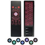 T6 컬러풀 라이트 버전 에어 마우스 2.4GHz 무선 키보드 리모컨 터치패드 및 IR 학습 기능 포함 PC, 안드로이드 TV 박스 / 스마트 TV, 멀티미디어 기기용, T6