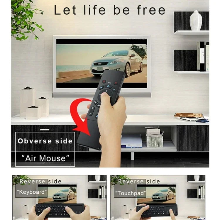 T6 컬러풀 라이트 버전 에어 마우스 2.4GHz 무선 키보드 리모컨 터치패드 및 IR 학습 기능 포함 PC, 안드로이드 TV 박스 / 스마트 TV, 멀티미디어 기기용, T6