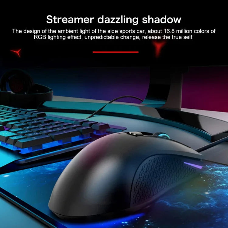 Lenovo HEADSHOT Gaming Engine Game Wired Mouse, HEADSHOT
