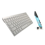 KM-808 2.4GHz Wireless Multimedia Keyboard + Wireless Optical Pen Mouse with USB Receiver Set for Computer PC Laptop, Random Pen Mouse Color Delivery, KM-808 Keyboard + Pen Mouse (White), KM-808 Keyboard + Pen Mouse (Black)