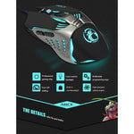 iMICE V5 USB 7버튼 4000 DPI 유선 광학 다채로운 백라이트 게이밍 마우스 컴퓨터 PC 노트북용, V5 (화이트)