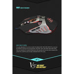 iMICE V5 USB 7버튼 4000 DPI 유선 광학 다채로운 백라이트 게이밍 마우스 컴퓨터 PC 노트북용, V5 (화이트)