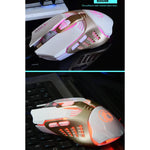 iMICE V5 USB 7버튼 4000 DPI 유선 광학 다채로운 백라이트 게이밍 마우스 컴퓨터 PC 노트북용, V5 (화이트)