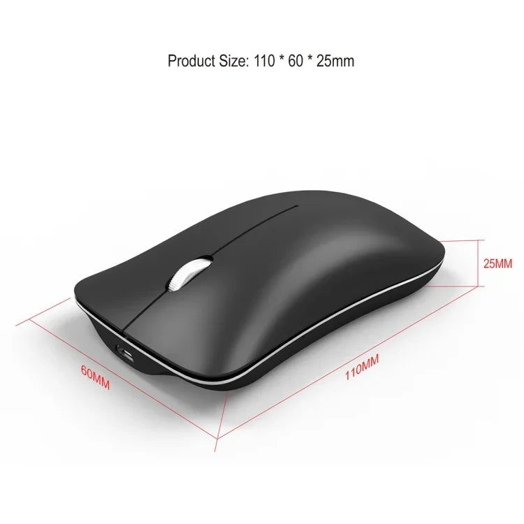 HXSJ T23 블루투스 5.0 + 블루투스 3.0 + 2.4GHz 무선 3모드 4버튼 1600 DPI 조절 인체공학 광학 마우스, T23 블랙