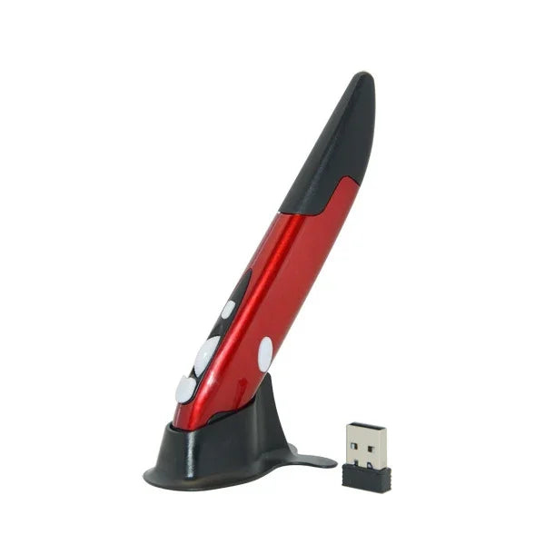 PR-03 2.4G USB 수신기 조절 가능한 1600 DPI 무선 광펜 마우스 컴퓨터 PC 노트북 드로잉 교육용, PR-03 펜 마우스 (레드), PR-03 펜 마우스 (블루), PR-03 펜 마우스 (그레이)