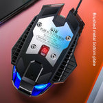 YINDIAO G10 7200DPI 7모드 조절 가능 7키 RGB 라이트 유선 메탈 기계식 하드코어 매크로 마우스, 스타일: 오디오 버전