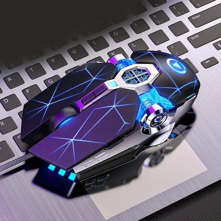 YINDIAO 3200DPI 4-modes Adjustable 7-keys RGB Light Wired Gaming Mechanical Mouse, Style: Silent Version, Style: Silent Version