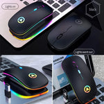 YINDIAO A2 2.4GHz 1600DPI 3-modes Adjustable RGB Light Rechargeable Wireless Silent Mouse, Rechargeable ver.