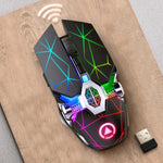 YINDIAO A7 2.4GHz 1600DPI 3단계 조절 7키 충전식 RGB 라이트 무선 무소음 게이밍 마우스