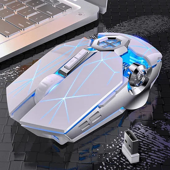 YINDIAO A7 2.4GHz 1600DPI 3단계 조절 7키 충전식 RGB 라이트 무선 무소음 게이밍 마우스
