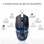 YINDIAO A7 2.4GHz 1600DPI 3단계 조절 7키 충전식 RGB 라이트 무선 무소음 게이밍 마우스