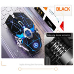 YINDIAO A7 2.4GHz 1600DPI 3단계 조절 7키 충전식 RGB 라이트 무선 무소음 게이밍 마우스