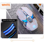 YINDIAO A7 2.4GHz 1600DPI 3단계 조절 7키 충전식 RGB 라이트 무선 무소음 게이밍 마우스